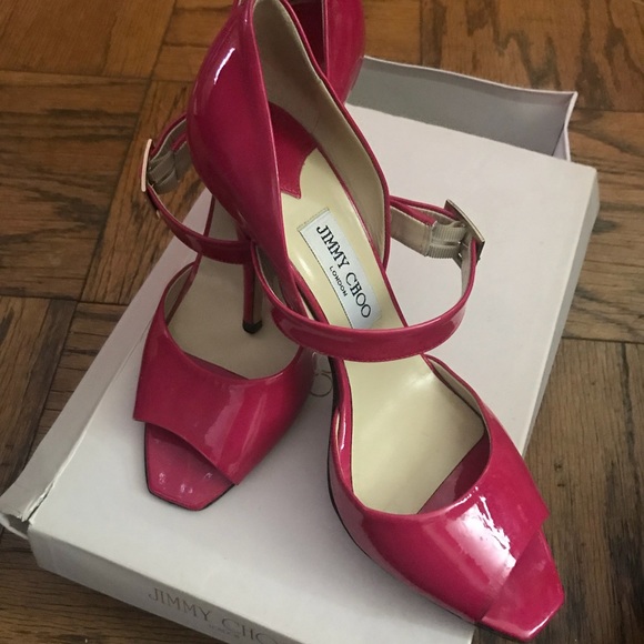 Jimmy choo fuchsia pen toe pumps - Picture 3 of 6